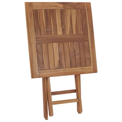 vidaXL Mesa plegable de jardín madera maciza de teca 60x60x75 cm