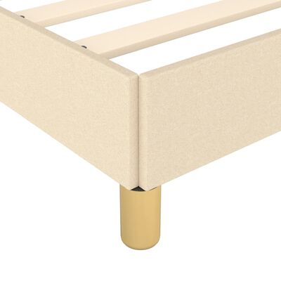 vidaXL Estructura de cama con cabecero sin colchón tela crema 90x200cm