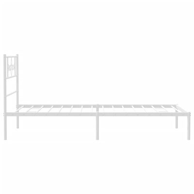 vidaXL Estructura cama sin colchón con cabecero metal blanco 100x200cm