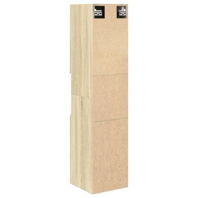 vidaXL Armario de baño madera ingeniería roble Sonoma 30x30x130 cm