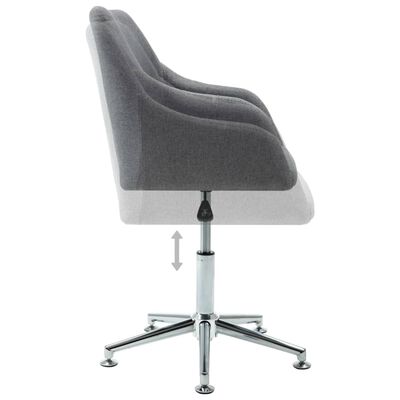 vidaXL Silla de comedor giratoria tela gris claro