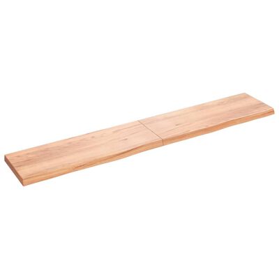 vidaXL Estante pared madera roble tratada marrón claro 220x40x(2-6) cm