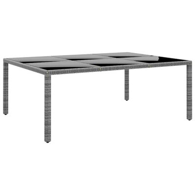 vidaXL Set de comedor de jardín 11 pzas ratán sintético gris