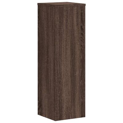 vidaXL Soportes de plantas 2 uds madera marrón roble 25x25x80 cm