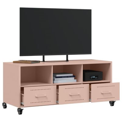 vidaXL Mueble de TV acero rosa 100,5x39x43,5 cm