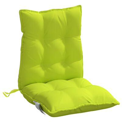 vidaXL Cojines para silla respaldo bajo 2 uds tela Oxford verde brillo