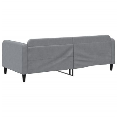 vidaXL Sofá cama sin colchón tela gris claro 90x190 cm