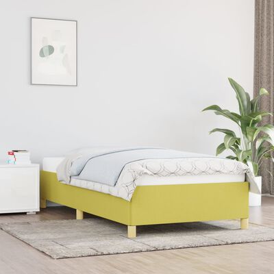 vidaXL Estructura de cama sin colchón tela verde 90x190 cm