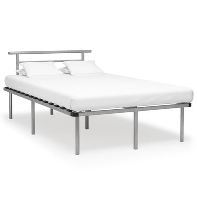 vidaXL Estructura de cama sin colchón metal gris 120x200 cm