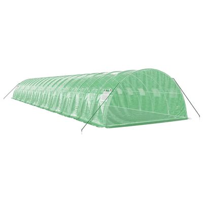 vidaXL Invernadero con estructura de acero verde 72 m² 18x4x2 m