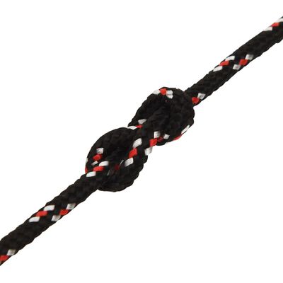 vidaXL Cuerda de barco polipropileno negra 5 mm 50 m