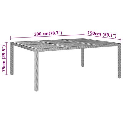 vidaXL Set de comedor de jardín 11 pzas ratán sintético gris