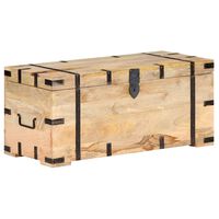 vidaXL Baúl almacenaje ruedas ALTA madera maciza blanco 73x39,5x44 cm –  Bechester