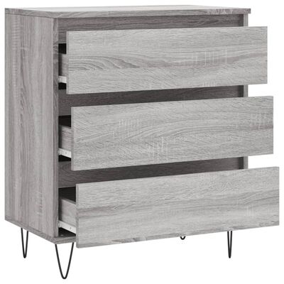 vidaXL Aparador de madera contrachapada gris Sonoma 60x35x70 cm