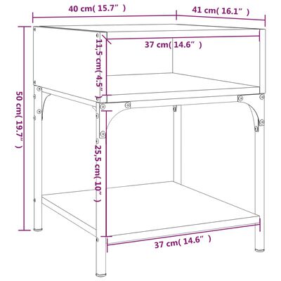 vidaXL Mesitas noche 2 uds madera ingeniería roble Sonoma 40x41x50 cm