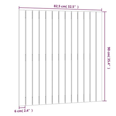 vidaXL Cabecero cama pared madera maciza pino marrón miel 82,5x3x90 cm