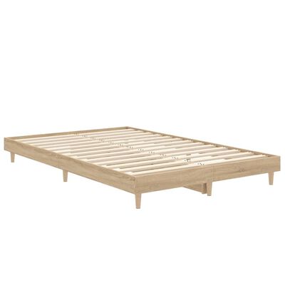 vidaXL Estructura de cama sin colchón madera roble Sonoma 120x190 cm