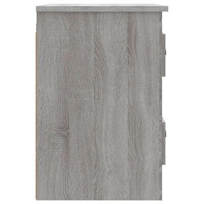 vidaXL Mesita de noche de pared gris Sonoma 41,5x36x53 cm