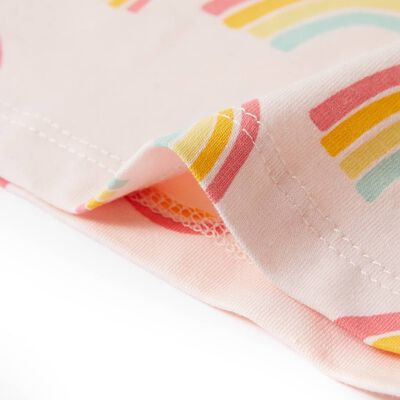 Pijama infantil de manga corta rosa suave 140