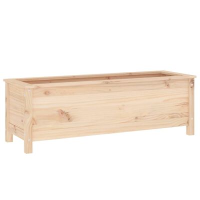 vidaXL Arriate elevado de jardín madera maciza de pino 119,5x40x39 cm