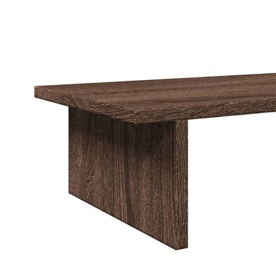 vidaXL Soporte de pantalla madera ingeniería marrón roble 100x27x15 cm