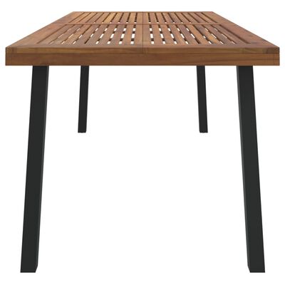 vidaXL Mesa de jardín madera maciza de acacia 200x100x75 cm