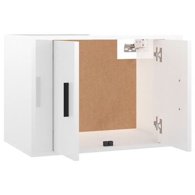 vidaXL Muebles para TV de pared 3 uds blanco brillante 57x34,5x40 cm