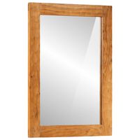 vidaXL Espejo de baño madera maciza de acacia y vidrio 50x70x2,5 cm