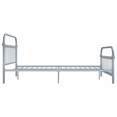 vidaXL Estructura de cama sin colchón metal gris 160x200 cm