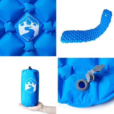 vidaXL Colchón inflable de camping para 1 persona azul 190x58x6 cm