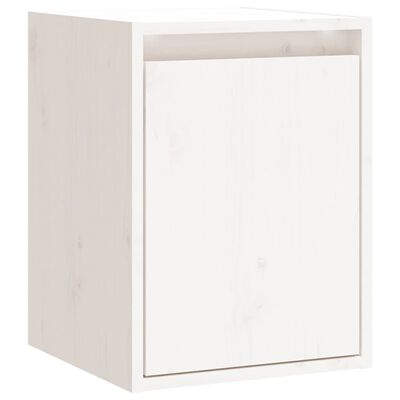 vidaXL Armario de pared 2 uds madera maciza de pino blanco 30x30x40 cm