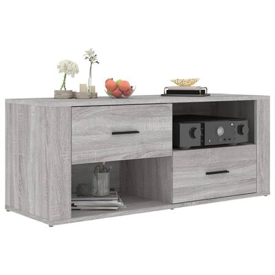 vidaXL Mueble de TV madera contrachapada gris Sonoma 100x35x40 cm