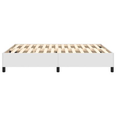 vidaXL Estructura de cama de cuero sintético blanco 140x190 cm