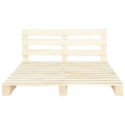 vidaXL Estructura cama palets sin colchón madera maciza pino 140x200cm