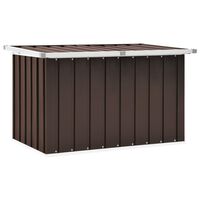 vidaXL Caja de almacenaje para jardín marrón 109x67x65 cm