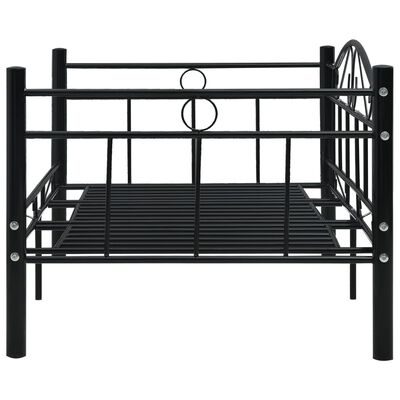 vidaXL Estructura de sofá cama sin colchón metal negro 90x200 cm