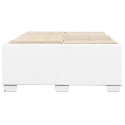 vidaXL Estructura de cama cuero sintético blanco 120x190 cm