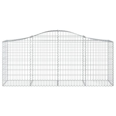 vidaXL Cestas de gaviones 30 uds forma de arco hierro 200x50x80/100 cm