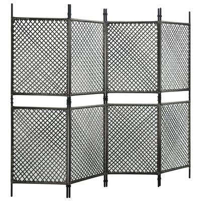 vidaXL Panel de valla ratán sintético gris antracita 2,4x2 m