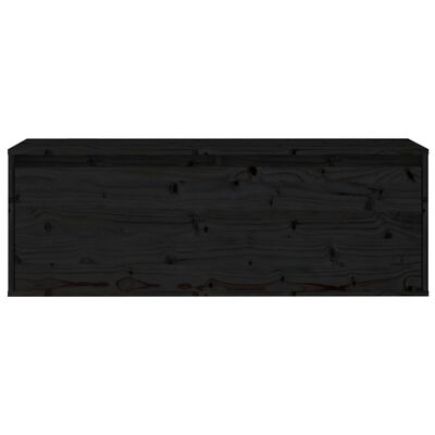 vidaXL Muebles para TV 2 piezas madera maciza de pino negro