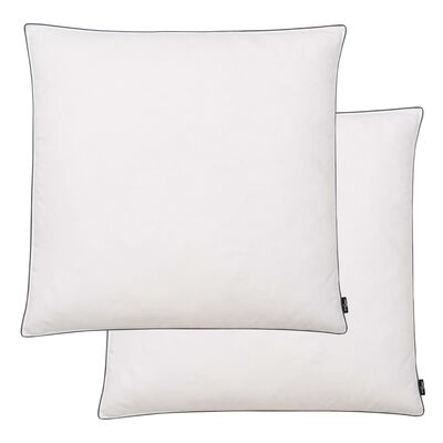 vidaXL Almohadas 2 uds relleno plumón/plumas 80x80 cm blanco