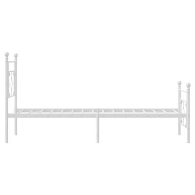 vidaXL Estructura cama sin colchón con estribo metal blanco 107x203 cm