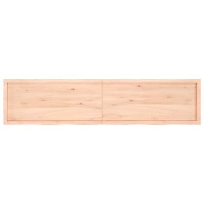 vidaXL Encimera de baño madera maciza sin tratar 220x50x(2-4) cm