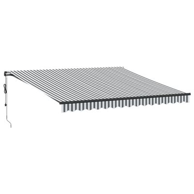 vidaXL Toldo retráctil automático gris antracita y blanco 400x300 cm