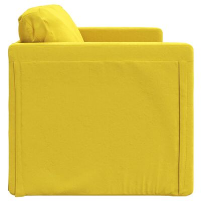 vidaXL Sofá cama suelo 2 en 1 terciopelo amarillo oscuro 122x204x55 cm