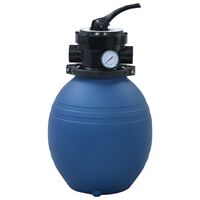 vidaXL Filtro de arena piscina con válvula de 4 posiciones azul 300 mm