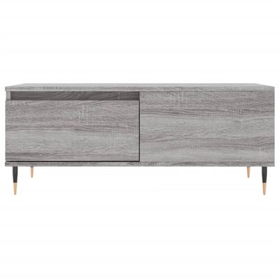 vidaXL Mesa de centro madera contrachapada gris Sonoma 90x50x36,5 cm