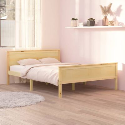 vidaXL Estructura de cama sin colchón madera maciza de pino 160x200 cm