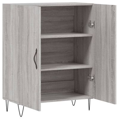 vidaXL Aparador de madera de ingeniería gris Sonoma 69,5x34x90 cm