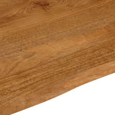 vidaXL Tablero de mesa borde natural madera maciza mango 90x80x2,5 cm